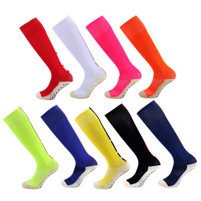 China Men Team Sports Long Grip Crew Sports Socks Non Slip Breathable Anti Slip Knee High Breathable Football Custom Design Socks for sale