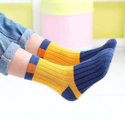 China Wholesale Antibacterial Custom Design Kids Cute Kids Socks 100% Cotton Girl White School Boy Socks Jacquard Cartoon Teen Crew Sock for sale