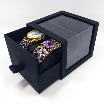 China Affordable New Design Jewelry Gift Box Paper Watch Packaging Box Elegant Drawer Jewelry Box for sale