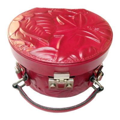 China Affordable Custom Antique Jewelry Box Leather Round Packaging Jewelry Storage Box for sale