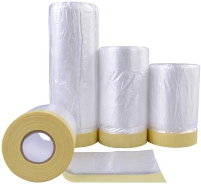 China Waterproof Painting Foils With Tape Reinforced Plastering Tape for sale