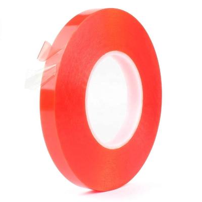 China Waterproof Acrylic PET Sticker Thin Double Sided Tape Strong Two Side Clear Outdoor Red Film Adhesive Tape Pet Double Sided Tape for sale