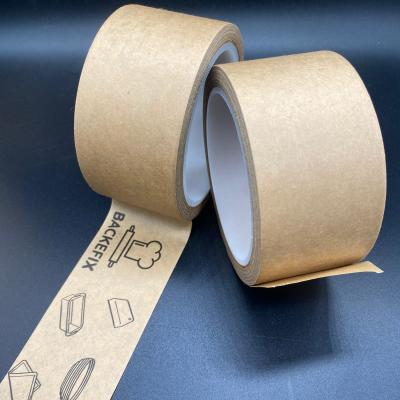 China ANTISTATIC Brown Packaging Sealing Kraft Paper Gummed Tape Customs Printed Programmable Paper Tape for sale