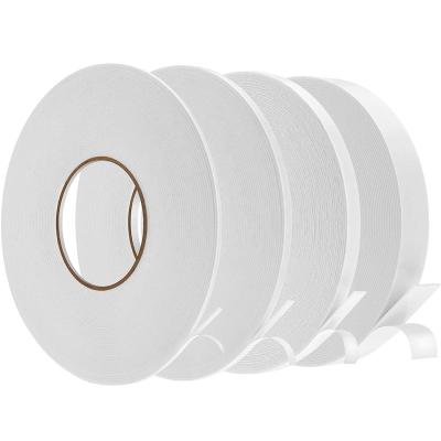 China Waterproof 3 Rolls Double Sided White Foam Tape White Adhesive PE Mounting Tape For Window for sale