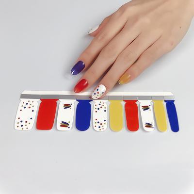 China Convenient Custom 3D Nail Wraps Sticker Art Nail Decoration Beauty Sticker Nail Sticker for sale