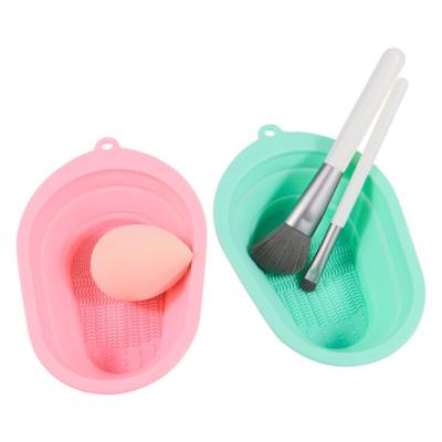 China Anti-Drop and Long Lasting Beauty Tools Remover Silicone Makeup Brush Cleaner Bowl Make Up Wash Brush Gel Cleansing Bowl for sale