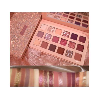 China Waterproof 18 Colors Customized Private Label Instant High Texture Eyeshadow Palette DIY Eyeshadow Palette for sale