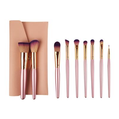 China Angular Blush 10pcs Professional Makeup Brushes Classic Power Brush Make Up Beauty Tools Hair Brush Soft Synthetic Leather Case for sale