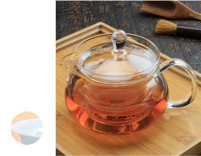 China Sustainable Wholesale Handmade Borosilicate Glass Heat Resistant Teapot With Infuser for sale