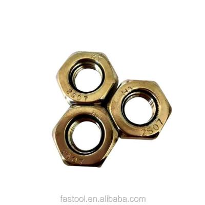 China Super Duplex 2507 F53 S31803 S32750 DIN934 Heavy Industry Duplex2507 ISO4032 HEX NUT NUT for sale