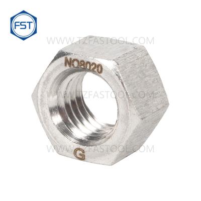 China Heavy Industry DIN934 2.4660 N08020 Alloy20 Hex Bolt Nut Joint And Threaded Rod for sale