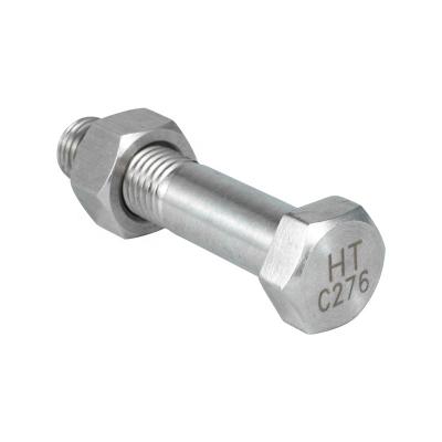 China Power Plant Professional Manufacture Hastelloy C-276 2.4819 N10276 Hex Head Bolt And Nut Screw With Washer for sale