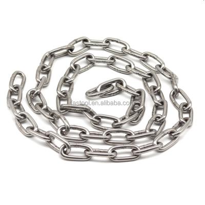 China Drag Chain Stainless Steel DIN766 A2 SS304 INOX A2 SHORT BUCKLE Link Chain for sale