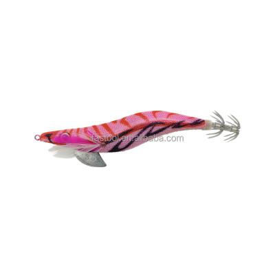 China Fishing 2.5# Egi Blaze Flashing Lightning Wood Shrimp Luminous Jigger Fishing Lures Rig Groundbait 12g 10.5cm for sale