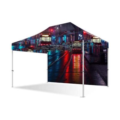 China Advertising Show Durable Trade Show Tent 50mm Large 10x15ft Hexagonal Aluminum Frame With Custom Printing for sale