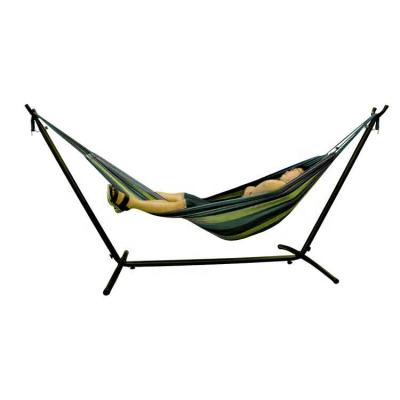 China Modern Outdoor Yard Easy Setup Garden Swing Chair Hanging Hammock with Metal Steel Stand for sale