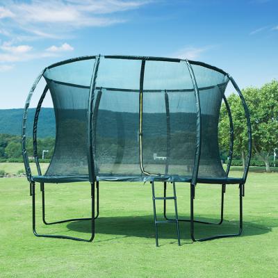 China With protective net wholesale steel alloy trampoline heavy duty outdoor sales with safety net fencing for sale