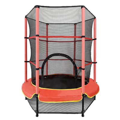 China With 6 ft. Protective Net Children's Round Mini Folding Trampoline Outdoor Safe Child Fitness With Protective Net for sale