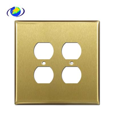 China Aluminum Brass Copper Metal Stamping Parts For Universal Three Outlet Wall Switch Socket for sale