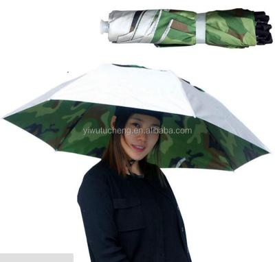 China Fishing Rise Wholesale 95cm Plus Foldable Head Umbrella Sun Hat Umbrella Hands Free For Fishing Beach Rising Camping Customize Logo for sale