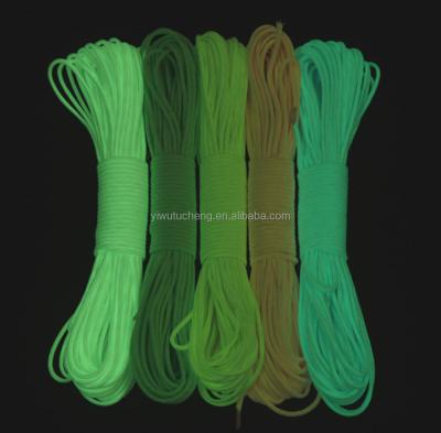 China For Camping and Climbing Core 550 lbs 7 Strand Luminous Paracord for sale