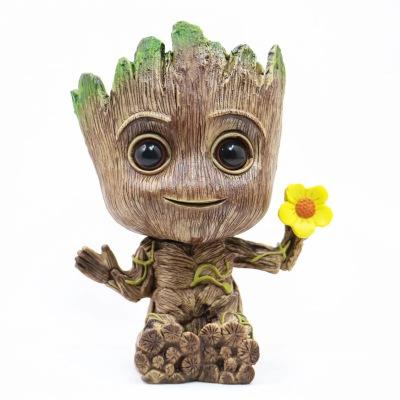 China Europe Factory Wholesale Cute Baby Groot Pen Holder Figurine Baby Groot Flower Pot for sale