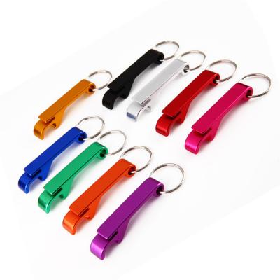 China Viable Creative Mini Aluminum Alloy Bottle Opener Key Chain Key Ring Can Opener Promotion Gift Customize Logo for sale