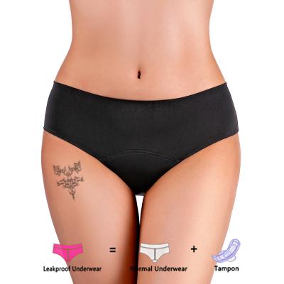 China Antibacterial customizable laser cut international size period panties 4 layers calcinha menstrual period panties for sale