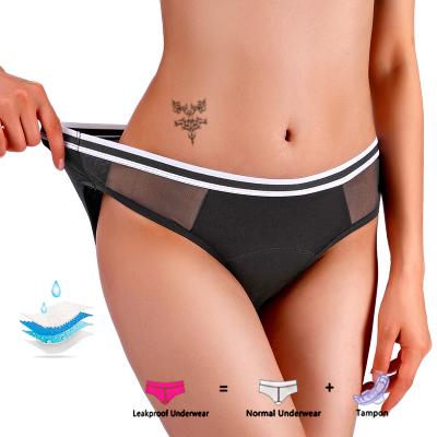 China Menstrual Panties Low-waist Lace Anti-leak Antibacterial Free Sexy Period Sanitary Napkin 4-Layer Thinx Menstrual Panties for sale