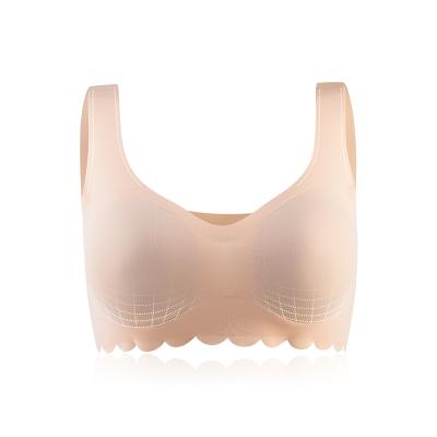 China Y0217 Custom Women's Comfortable Bra QUICK DRY Wireless Laser Cut Edge Bra Yoga Sleep Bra Wavy for sale