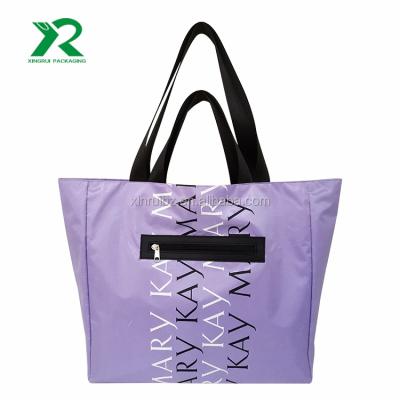 China Factory Supply New Design 600D Oxford Waterproof Shopping Bag Custom Logo Nylon Tote Zipper Bag for sale