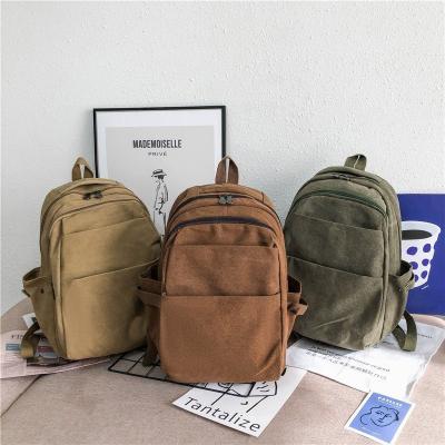 China Recyclable Wholesale Leisure Durable Customize Vintage Canvas Travel Backpack for sale