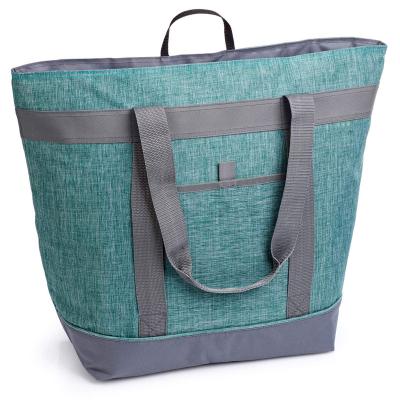 China Large Capacity Insulated 600D Oxford Insulated Cooler Bag Reusable Custom Insulated Lunch Tote Grocery Thermal Shopping Bag for sale