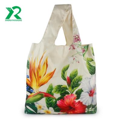 China Guangzhou factory wholesale nylon foldable shopping bag eco folding tote bag for sale