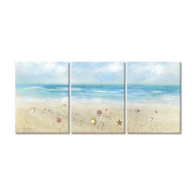 China Set 3 Modern High Quality Seascape Decorative Wall Painting For Home Decor Hotel Wall Paintings Canvas Art Decor for sale