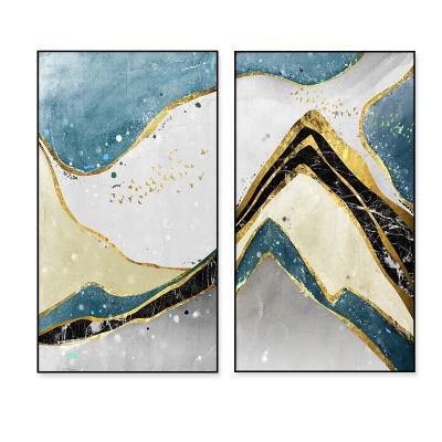 China Wholesale Modern Wall Paintings Canvas Art Decor Set Abstract Mountain 2 Canvas Print Wall Painting Living Room Decor For Sale for sale