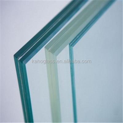 China Guangzhou KAHO Ultra villa clear tempered European standard laminated glass with SGP film for commercial building for sale