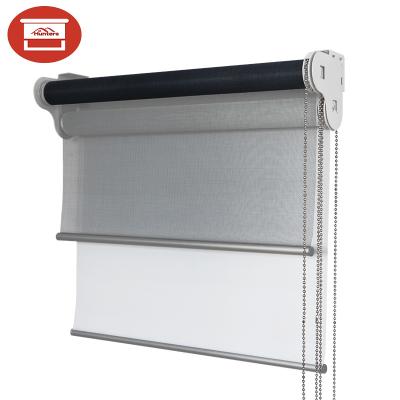 China Double Layered Slat Duo Fabric Window Shades Day & Night Roller Blind for sale