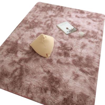 China Stain Resistant Tie Dye Wholesale Living Room Bedroom Rug Net Plush Bed Mat Rug Red Home for sale