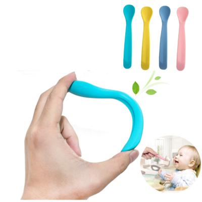 China Wholesale Price BPA Reusable Baby Feeding Bottle Silicone Spoon Free Infant Spoon For Feeding for sale