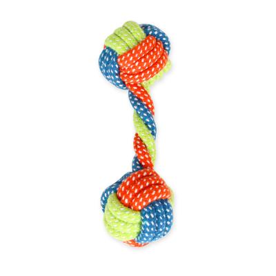 China Sustainable High Quality Eco Friendly Cotton Knots Training Interactive Dog Rope Chew Toy for sale