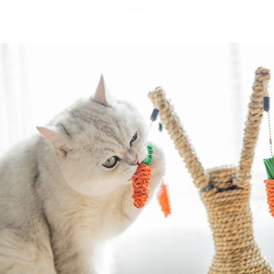 China Wholesale Handmade Viable Cat Toy Pet Toy Climbing Frame Straw Cat Climbing Frame Cactus Cat 2021 Pet Supplies for sale