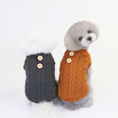 China Sustainable Manufacturer Pet Accessories Dog Clothes Soft Knitted Puppy Sweater Winter Dog Clothes for sale