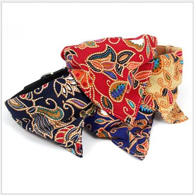 China Factory Wholesale Designer Dog Bandana Linen Stocked Luxury Dog Bandana for sale