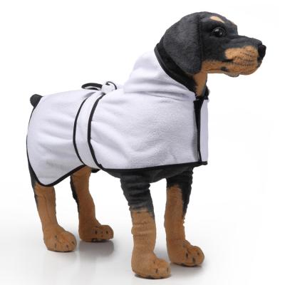 China Soft Stocked Dog Bathrobe Pet Pajamas Dog Customizable Bamboo Bathrobe Dog Bathrobe for sale