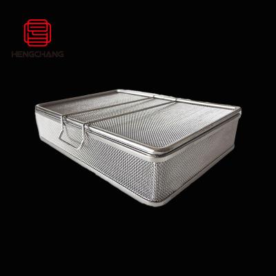 China Medical Lab Viable Basket Medical Instrument Desinfecting Stainless Steel Disinfection Basket for sale