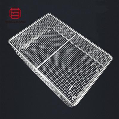 China Viable Instrument Tray Container Surgery Basket Stainless Steel Disinfection Cleaning Basket for sale