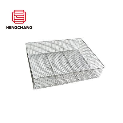 China Woven High Level Stainless Steel Disinfection Drain Basket Long Life Sustainable for sale