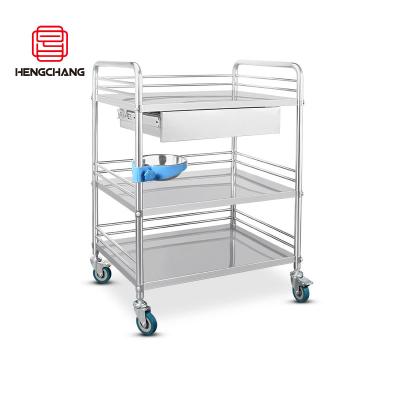 China Storage Hospital SS Medical Instrument Trolley For Operating Room Stainless Steel Trolley Medical Trolley for sale