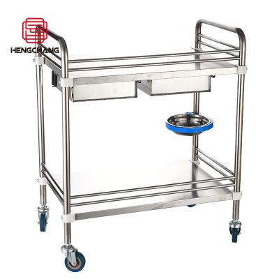 China Modern Hot Selling Large Size Hospital Furniture Stainless Steel Medicine Trolley for sale